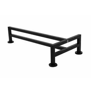Fence Style, T-Shaped Fingerboard Rail, 12" Long - Steel Construction - Black