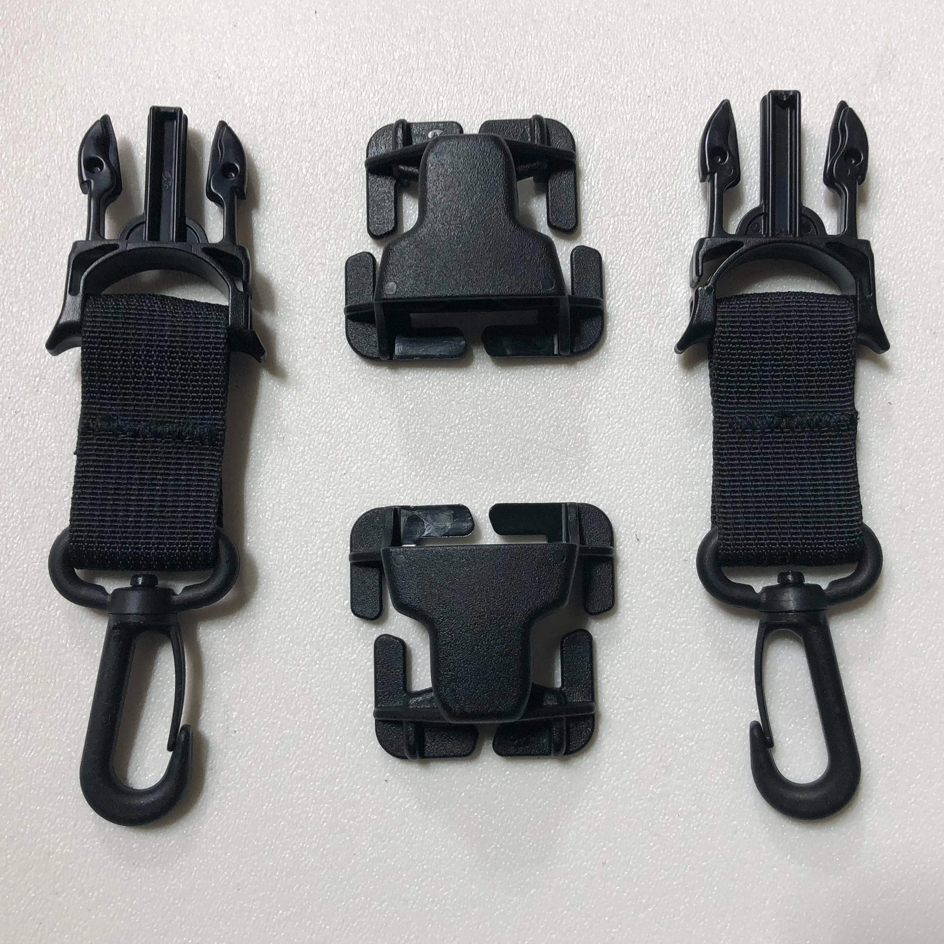 MOLLE Attachments by Bartact - PALS/MOLLE Acetal Swivel Hook Every Which Way Quick Side Release Buckle Kit (pair of 2)