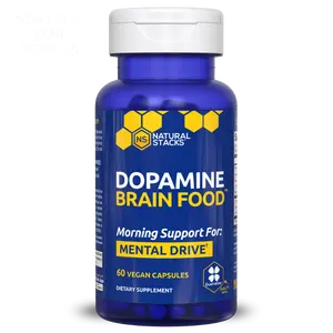 Dopamine Brain Food Supplement w/L-Tyrosine - Promotes Mental Drive, Clarity & Focus - Support Mental Energy - 60 Capsules