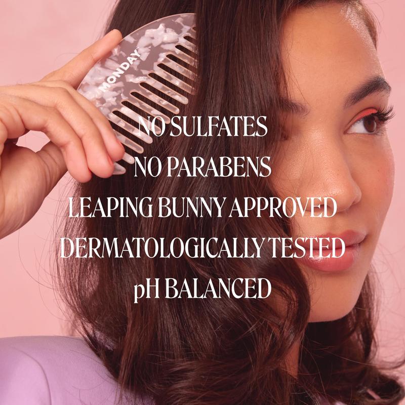 MONDAY Haircare VOLUME Shampoo + Conditioner Set (2 Pack) 27oz Each - Made from Coconut Oil, Ginger Extract & Vitamin E for Thin, Fine & Oily Hair Cleansing