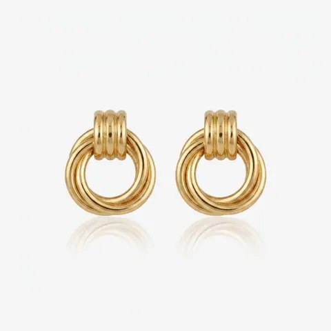 EVRY JEWELS Gold or Silver Plated Women's Bordeaux Earrings