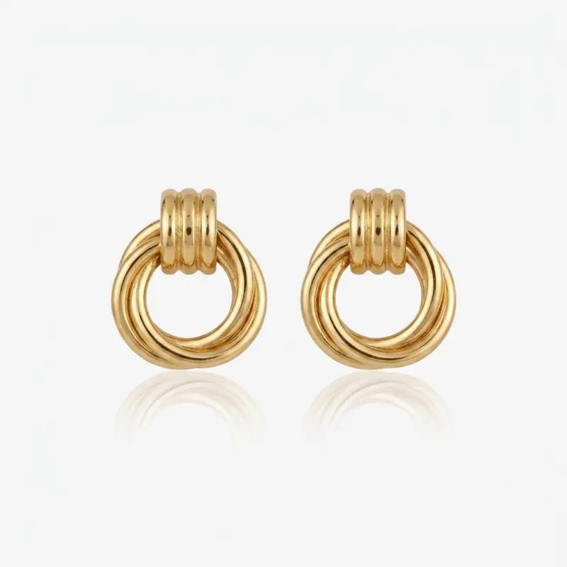 EVRY JEWELS Gold or Silver Plated Women's Bordeaux Earrings