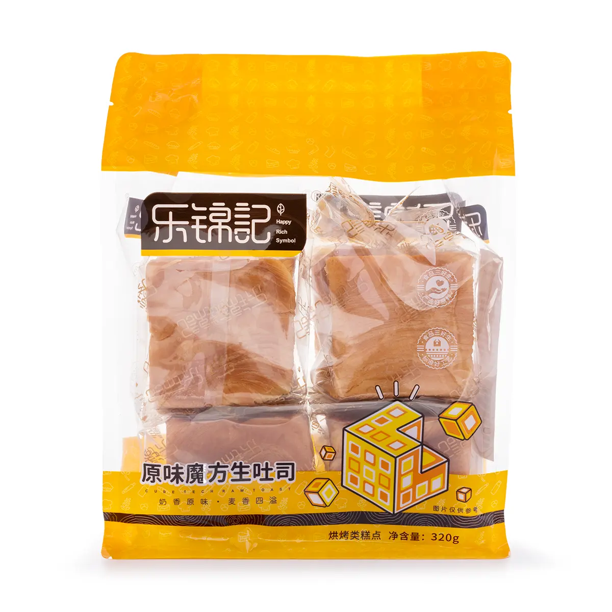 Lejinji Cube Raw Toast, 4pcs 320 g