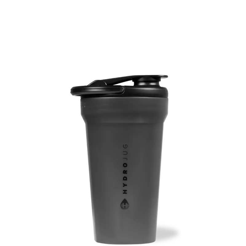 HydroJug 20 oz Noiseless Shaker Bottle – 100% Leakproof Shaker Cup for Protein Mixes, Pre-Workout & Supplement Shakes