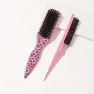 Two-Piece Leopard Print Hair Brush Set, Anti-Static and Detangling, Easy-To-Use Hair Comb, Perfect for Smooth Hairstyles