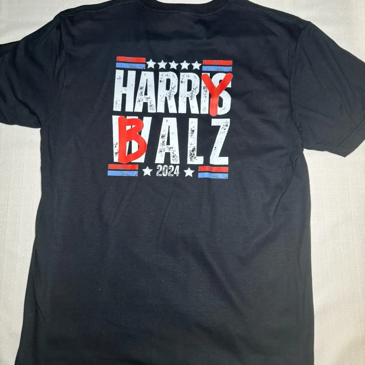 Women's Casual Round Neck Short-Sleeve Harry Balz Kamala Harris T-Shirt - Fitted Cut All-Seasons Clothes, Hilarious Unisex Republican Top