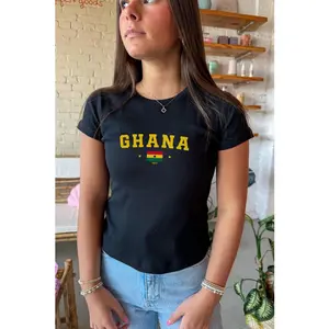 [Sale off up to 65%] Ghana Baby Tee, Ghana Y2K baby tee, Ghana Crop Tee, Vintage 2000s 90's Baby Tee, Ghana Shirt, Africa Baby Tee, Ghana Flag Baby Tee
