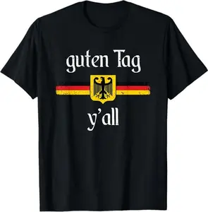 Oktoberfest German Flag Eagle Prost Guten Tag Y'All T-Shirt