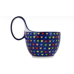 Ceramika Artystyczna Unikat U4835, Colorful Dot Show, Loop Mug/Soup Bowl