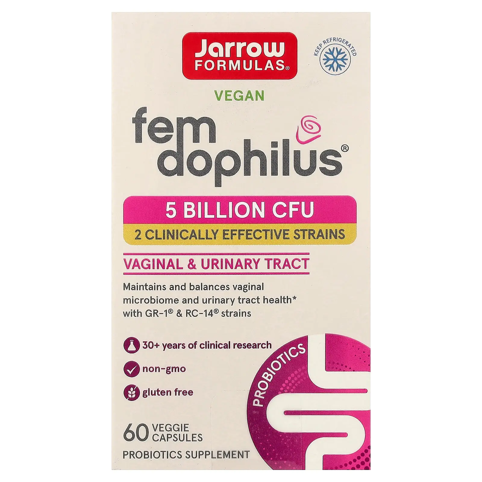 Jarrow Formulas Fem Dophilus®, 60 Veggie Capsules