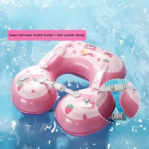 Children's Swimming Ring Cartoon Baby Press Inflatable Baby Underarm Ring Thickened Buoyancy Swimming Gear
