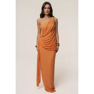 Coral Rich Mocha Wrap Dress