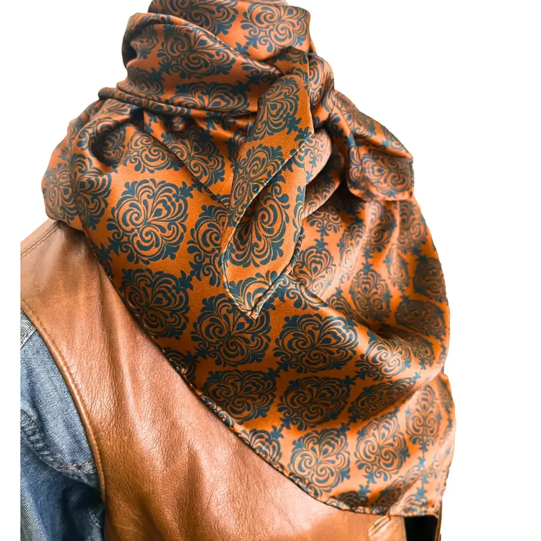 Silk Wild Rag Western Scarf - Chisholm Cowpoke
