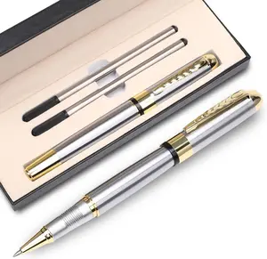 Ballpoint Pen Luxury Ballpoint Line Black Refill width 0.5mm  Set for Men & Women Professional Executive,Office,Nice BallPens Classy  Box ()
