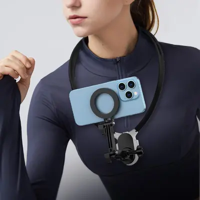 Magnetic Neck Mount Phone Holder,Hands-Free Shooting, Adjustable - View #8