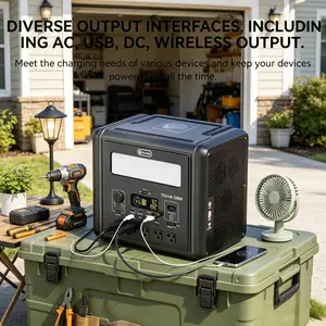 FlashFish T2000 1536Wh Portable Power Station for Whole Home Emergency & Outdoor Camping Main Power (Whole House Backup Generator, High Capacity Power Supply, Off-Grid Living Essential)