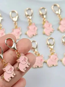 Cute Pig Keychain Set, Heart Card/Y2K Pendant Combo, Bag Accessory, Car Key Decor, Fashion Keychains, Pig Friendship Gift, Unique Farm Animal Gift
