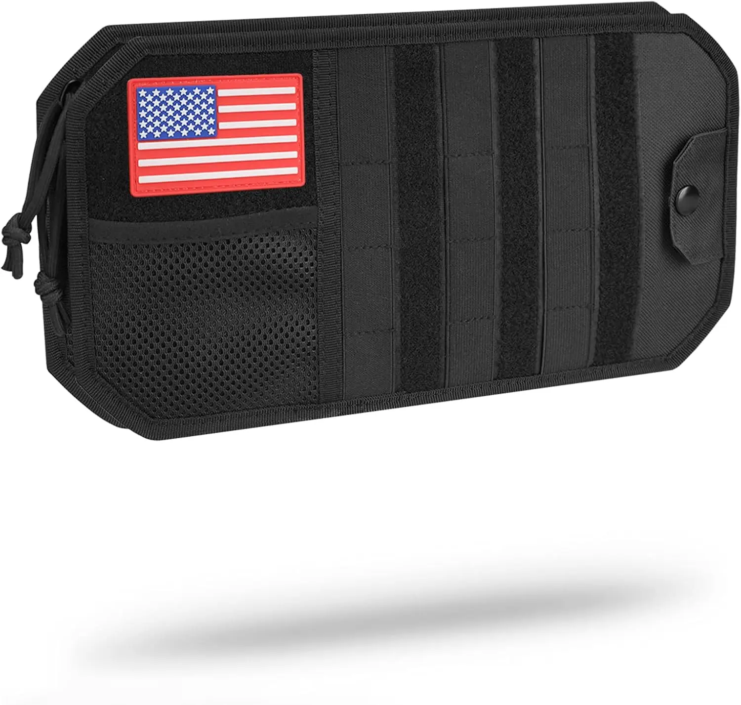 Molle Car Visor Organizer, Tactical Truck Accessories for SUVs Jeep, Sunglasses Holder & Zipper Pouch, Car Organizers and Storage, Semi-Rigid Panel, Police Gear Storage for Pickup Patrol