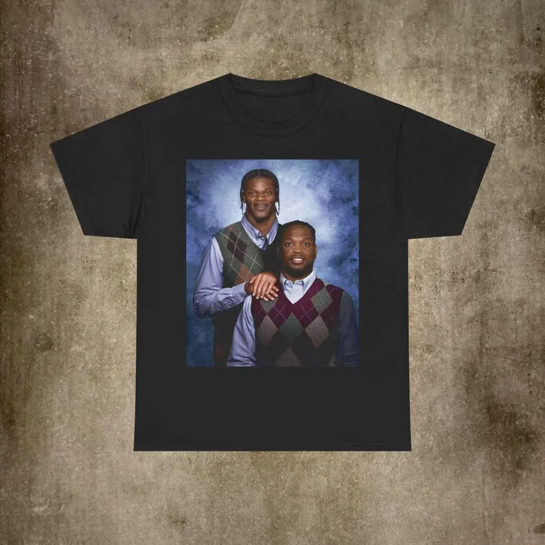 Lamar Jackson, Derrick Henry Baltimore, Vintage Football Tshirt Step Brothers, Ravens Merch Graphic Tees