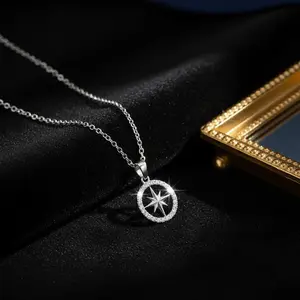 STAYNecklace Cute Compass Necklace for Fan Army Support, Kpop Compass necklace gift