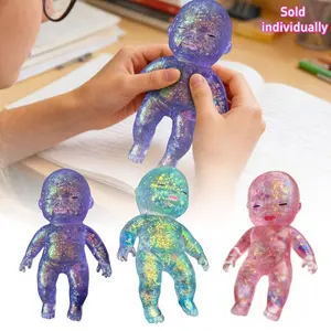 Baby Squishy Toy, Slow Rising Glitter Squeeze Toy, Soft Stretchy Sensory Fidget Toy, Stress Relief Collectible Squishies for Kids & Adults swap jumbo