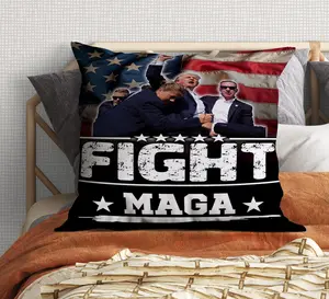 Trump MAGA FIGHT Design #2 Set of 2 Throw Pillow