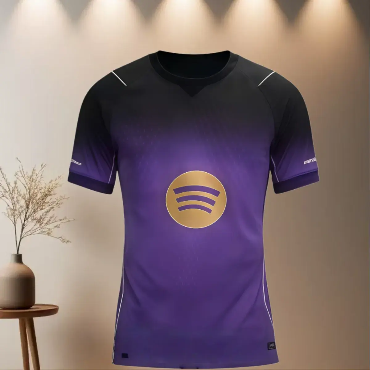 26-27 Unisex Personalized Purple Barcelona Away Stadium Soccer Jersey, Custom Name & Number Football Shirt, Breathable Quick Dry Athletic Jersey, Soccer Fan Gift, Match Day Sportswear for Men & Women (Full Logo) K