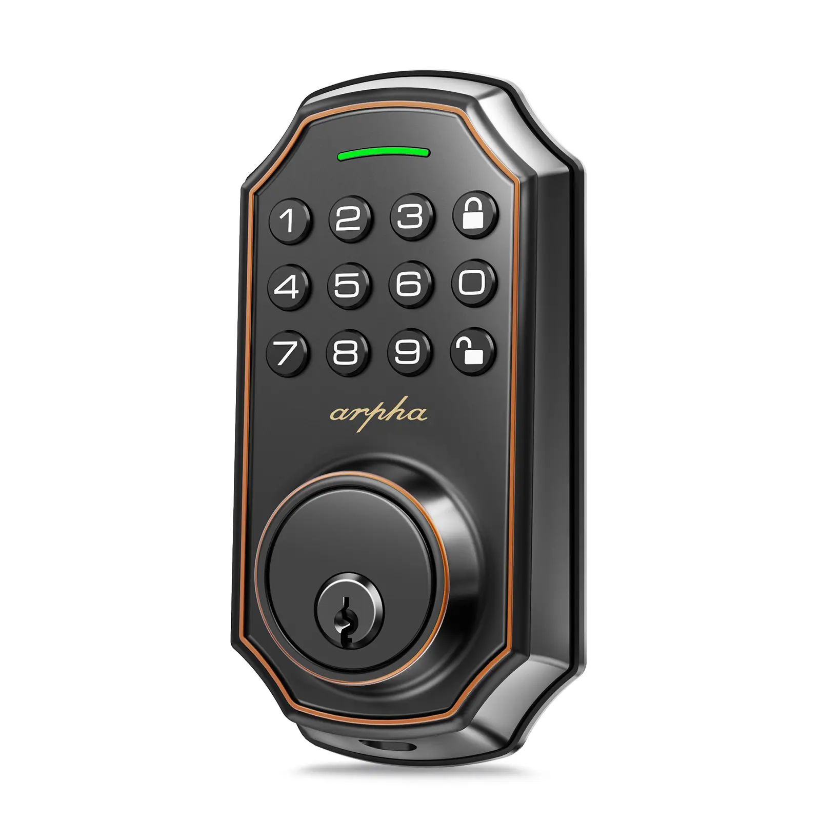 ARPHA D180 Smart Door Lock: Anti-Peeping Password + 50 Authorization Codes, One-Touch Lock + Auto Lock,Suitable for various scenarios, Easy to Install. No APP version