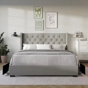 Favorer Greeley Tufted Upholstered Storage Platform Bed Favorer Greeley Tufted Upholstered Storage Platform Bed