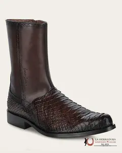 FRANCO CUADRA PYTHON TERNERA INCA CHOCO BROWN SHORT BOOT FC818