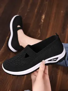 Women's Soft Sole Casual Sports Shoes, Lightweight Comfortable Flat Sneakers, Daily Wear Sneakers, Summer Breathable Mesh Anti-Slip Wear-Resistant, Athletic Lightweight Sneakers