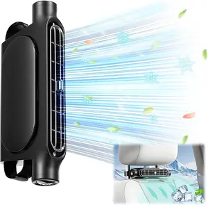 Mini Car Mounted Seat Back Cooling Fan Portable Vehicle Fan 3 Speed Headrest Silent Cooler Car Seat Cooling Fan for SUV RV Truck Sedan Mini Seat Fan for Office for Kids