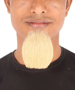 Synthetic and Human Hair Blend Goatee for Men, Blonde