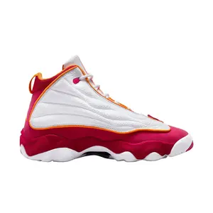 Jordan Pro Strong White/Vivid Orange GS - Youth Basketball Shoes with White and Vivid Orange Colorway