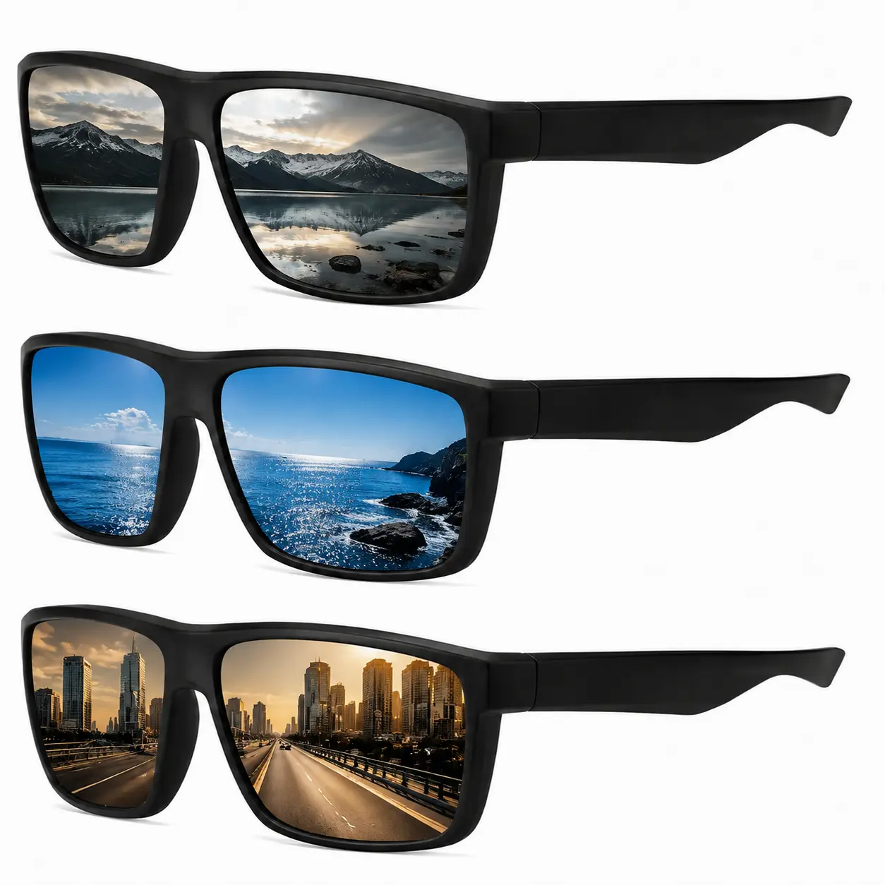 Floating Polarized Fishing Sunglasses, Anti-Glare Lightweight Sports Shades for Fishing & Boating