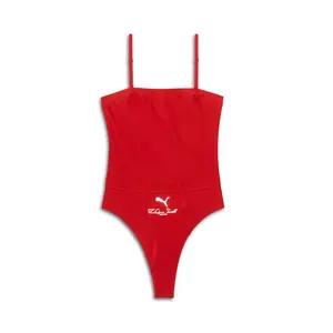 PUMA Womens X Laquan Smith Sleeveless Bodysuit Casual - Red