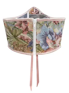 Women's Floral Print Embroidery Lace Trim Waist Cincher, Elegant Firm Tummy Control Shaper, Fashionable Shapewear for Women