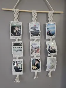 Macrame Polaroid Photo Hanger. Polaroid Picture Wall Display. Dorm Room Decor. Bedroom Decor. Instax Mini Polaroid Display. Picture Hanger.