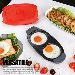 Quick-Heat Microwave Egg Cooker Poacher Fryer, Multi-Use Microwave Egg Maker for Breakfast Sandwiches, Dishwasher Safe, Portable for Home Travel Gifts, Egg Cooker Machine