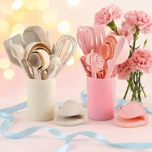 Deals for You Days Gift Set, 31 silicone kitchen utensils, non stick & heat-resistant, chef's cooking tools & small tools, including spoons, shovels, clips, brushes, and storage racks, for daily use, suitable for housewives