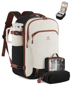 LOVEVOOK 40L&50L Travel Backpack for Women, Airline Approved Carry On Backpack with 2 Packing Cubes, Waterproof Personal Item Bag Fits 17" Laptop, TSA Traveling Essentials Weekender Overnight Backpack