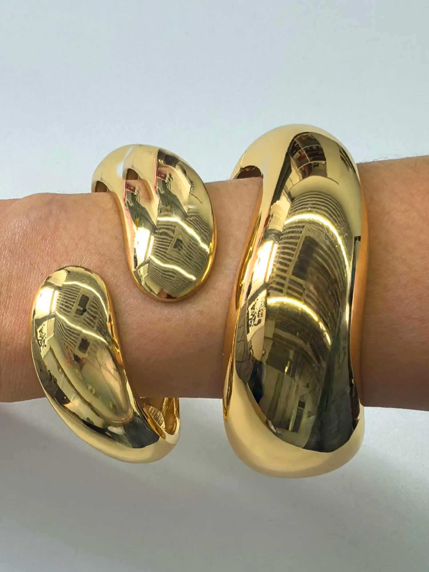 Irregular Geometric Design Bangle, Fashionable Jewelry & Jewellery for Women, Elegant All-match Fashion Accessories for Daily Wear, Exquisite Jewelry for Birthday Gift