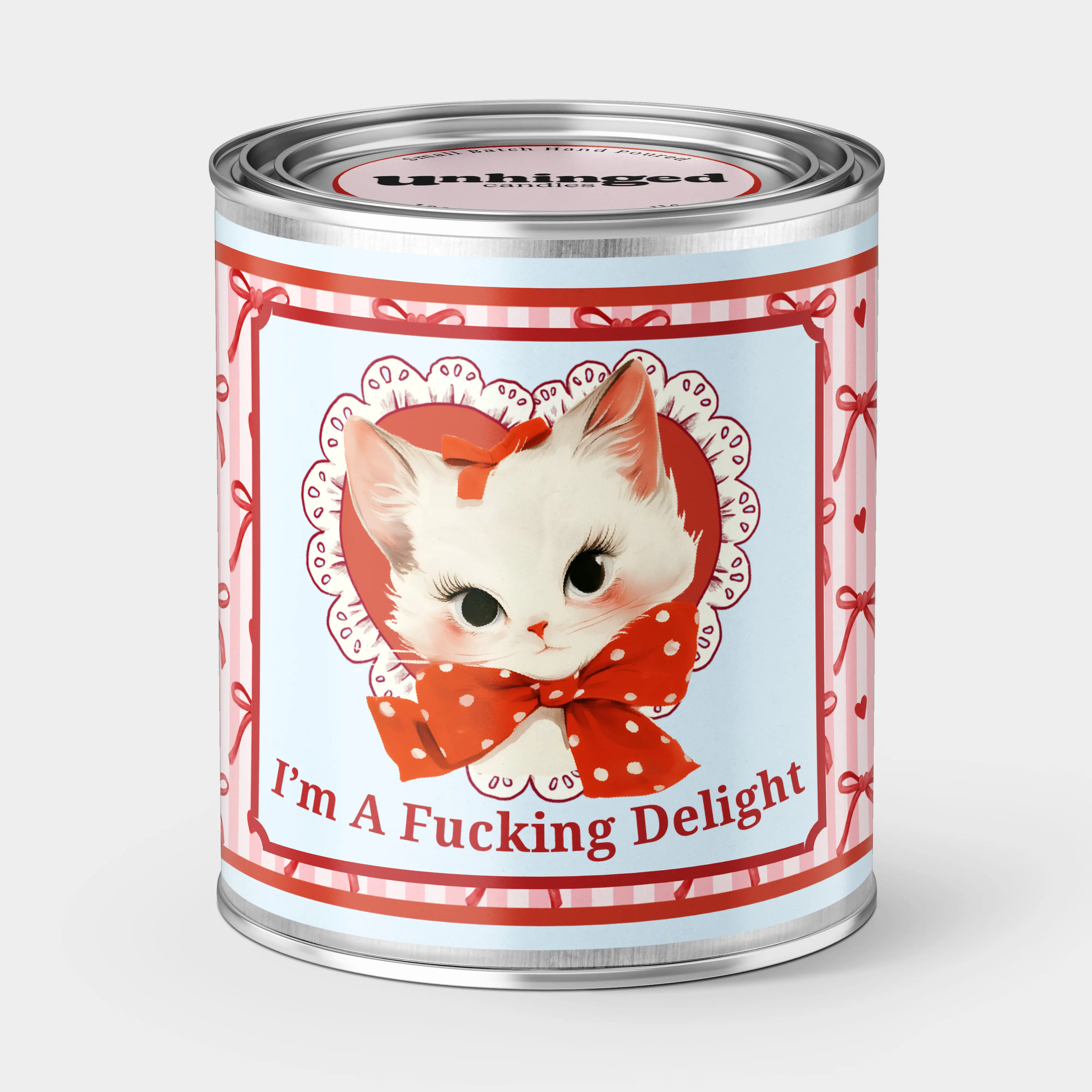 I'm a Fucking Delight Soy Wax Candle Gift for Sarcastic Cat Mom