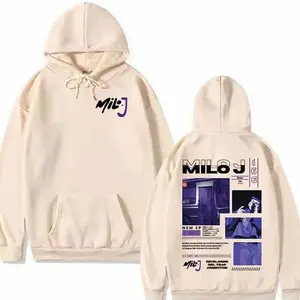 Rapper Milo J 166 Tour 2025 Album Graphic Hoodie Men Hip Hop Gothic Long Sleeve Sweatshirts Vintage Oversized Hoodies Streetwear