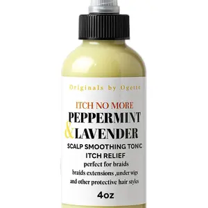 Ogette Originals by Ogette Peppermint & Lavender Scalp Smoothing Tonic Itch Relief 4oz Perfect for Braids Extensions Under Wigs