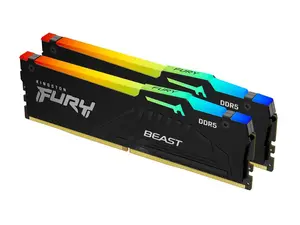 Kingston FURY Beast 64GB (2 x 32GB) 288-Pin PC RAM DDR5 5600 (PC5 44800) Desktop Memory Model KF556C40BBAK2-64