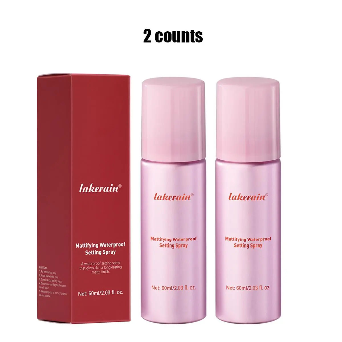 Long Lasting Cosmetic Makeup Setting Spray, 2 Counts Waterproof Matifying Matte Finish Makeup Fixer Spray, Moisturizing Facial Makeup Products for Women, Gift