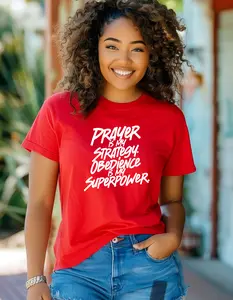 Prayer Is My Strategy Unisex Stylish Tee - Casual Everyday Wear with Meaningful Message for Men & Women - Comfortable & Versatile Summer Top