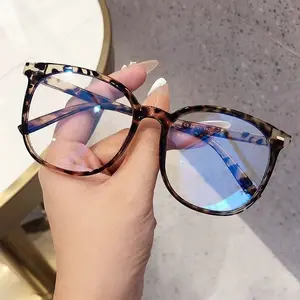 Trendy Leopard Pattern Frame Eyeglasses, Fashionable Blue Light Blocking Glasses for Women & Men, Fashion Eyeglasses for Work, Daily Clothing Decor, Perfect for Student Daily Use, Fashionable Frames Glasses