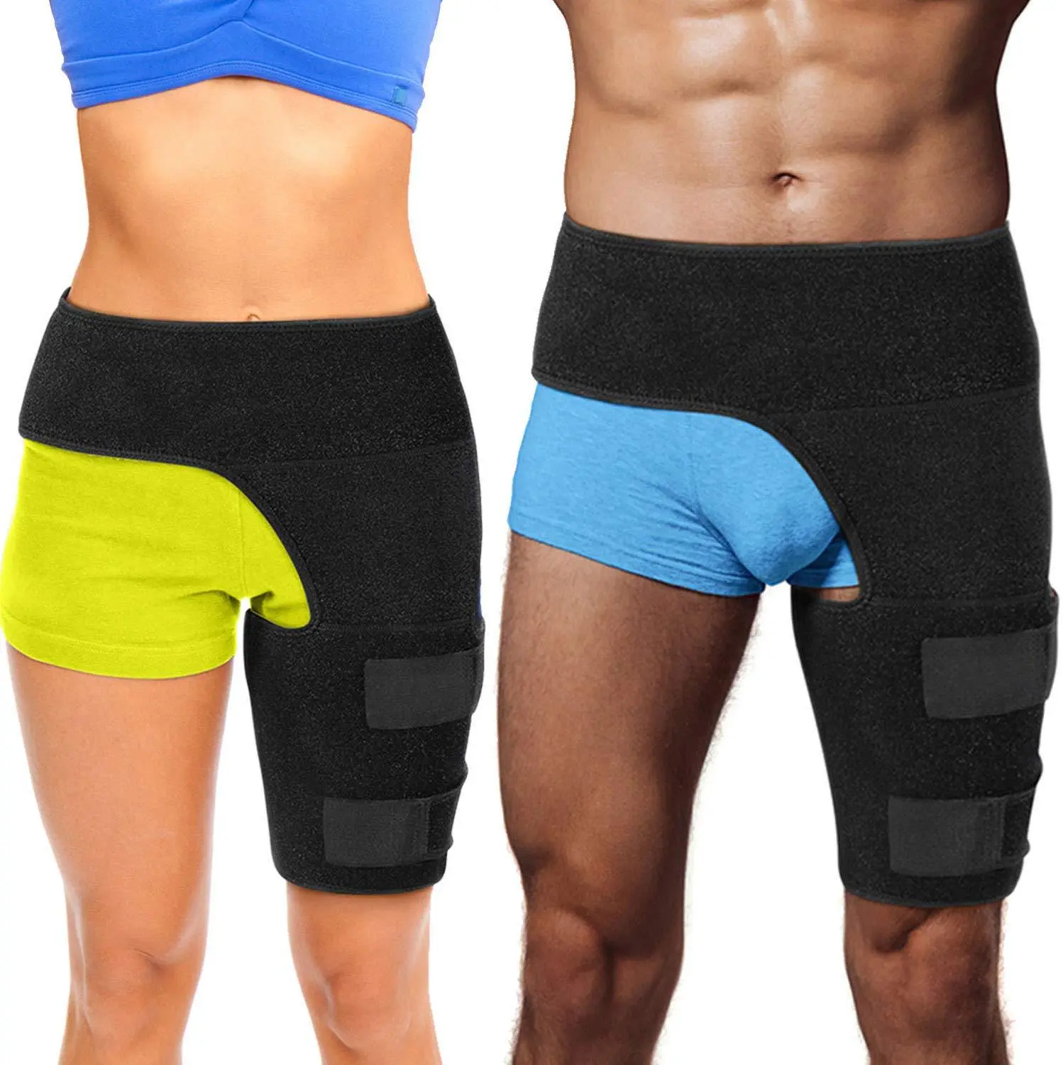 5 in 1 Hip Brace for Women Men Sciatica Pain Relief Devices - Adjustable Groin, Hip Flexor Compression Wrap for Comfortable Thigh, Hamstring & Sciatic Nerve Support, Improved Mobility & Recovery